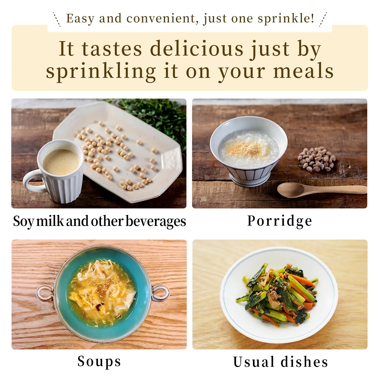 Delicious just by putting on the usual dishes